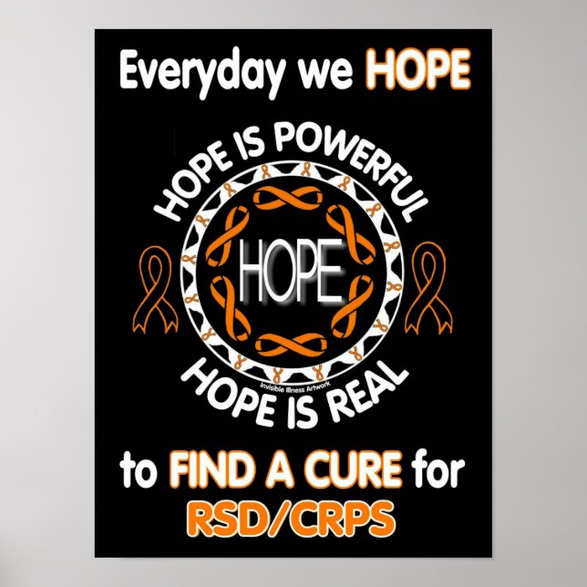 POSTERS...Everyday We HOPE...RSD/CRPS Poster (Front)