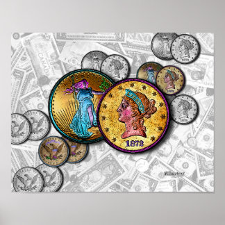 Posters & Fine Art - Big Coin Pop Art