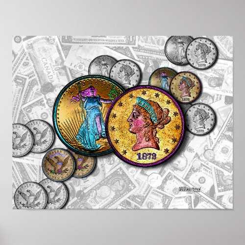 Posters  Fine Art _ Big Coin Pop Art