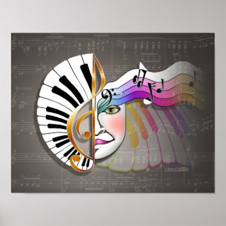 Posters & Fine Art: Music Mask