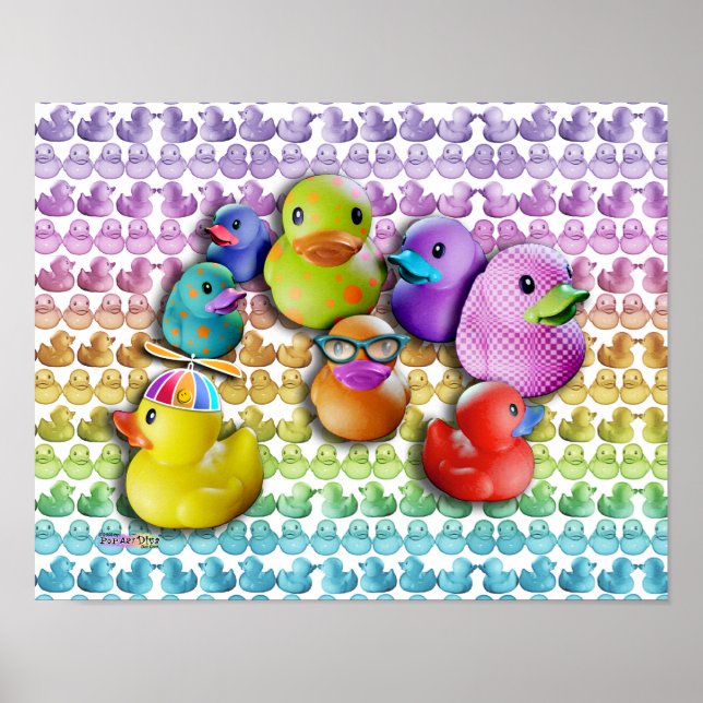 Posters & Fine Art Rubber Duckies Pop Art (Front)