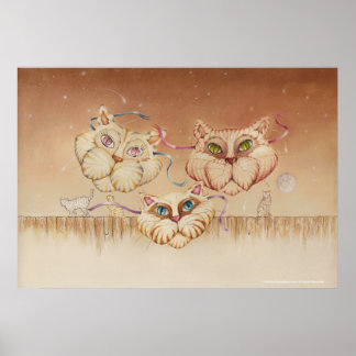 Posters, Fine Art - Tabby Road (cats) Poster