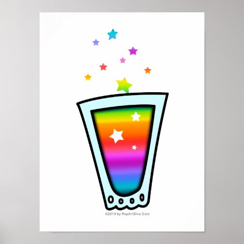 POSTERS PRINTS _ RAINBOW SHOT GLASS