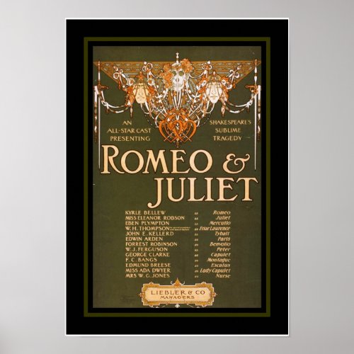 Posters Theater Vintage Romeo Juliet