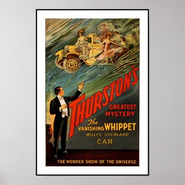 Posters Theater Vintage Thurston Magican Car (Front)