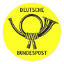 Posthorn DEUTSCHE BUNDESPOST yellow#1 Classic Round Sticker
