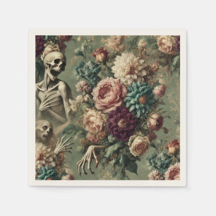 Posthumous Heartache – Gothic Floral Design Napkins