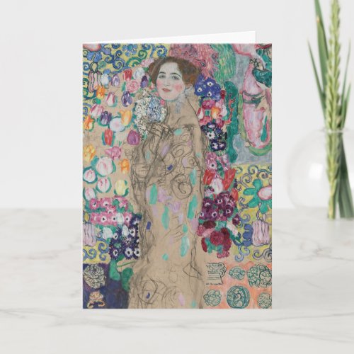 Posthumous Portrait of Ria Munk by Gustav Klimt Card