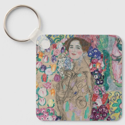 Posthumous Portrait of Ria Munk by Gustav Klimt Keychain