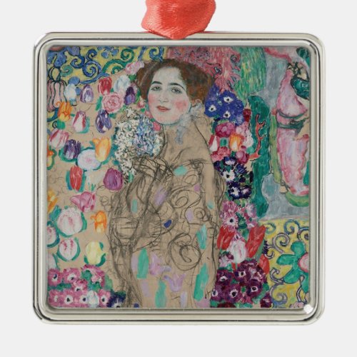 Posthumous Portrait of Ria Munk by Gustav Klimt Metal Ornament
