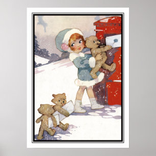 Posting Christmas Letters by Agnes Richardson Poster