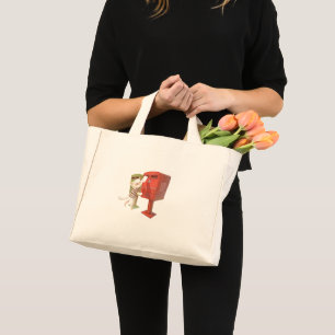 Posting Time – Cat with Taiwanese Mailbox Mini Tote Bag