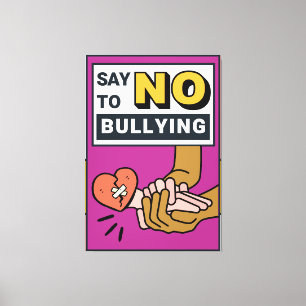 Postive quote -No bullying Canvas Print