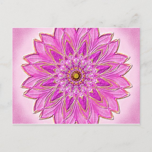 Postkarte 01 "Magenta Healing" by MandalaDesign Postcard (Front)