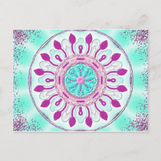 Postkarte 05 "Cyan and Magenta Rosette" Postcard