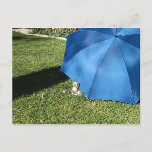 Postkarte - der Osterhase zu Besuch Postcard (Front)