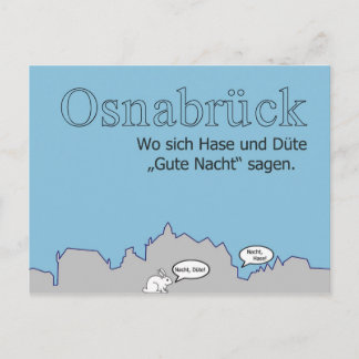 Postkarte Hase & Düte Postcard