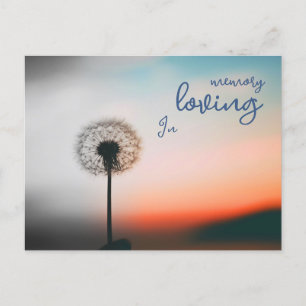 Postkarte "In loving memory" mit Pusteblume Postcard