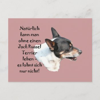 Postkarte "jack Russel Terrier " Postcard by mein_irish_terrier at Zazzle