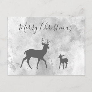 Postkarte Merry Christmas Hirsch Postcard