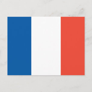 Postkarte mit Frankreich Fahne Postcard