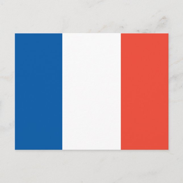 Postkarte mit Frankreich Fahne Postcard (Front)
