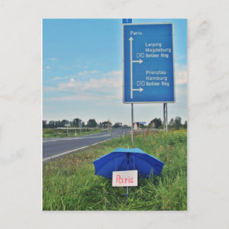 Postkarte - per Anhalter unterwegs Postcard