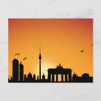 Postkarte Skyline Berlin Postcard by JiSign at Zazzle