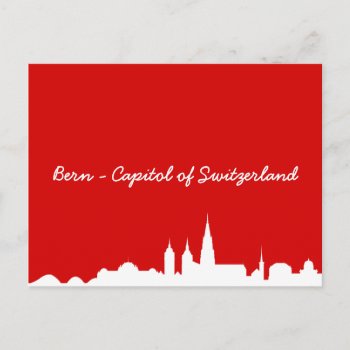 Postkarte Skyline Bern Postcard by JiSign at Zazzle