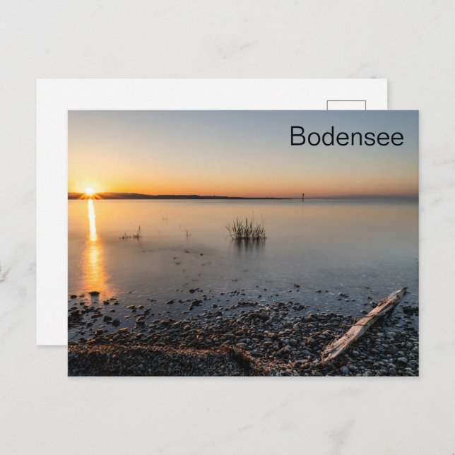 Postkarte Sonnenaufgang Bodensee ruhig Postcard (Front/Back)