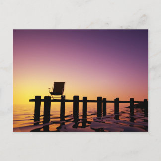 Postkarte Stuhl auf Steg Postcard