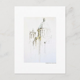 Postkarte Zeichnung Bleistift Hannover Landschaft Postcard