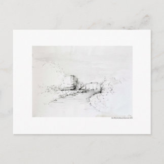 Postkarte Zeichnung Bleistift Hannover Landschaft Postcard