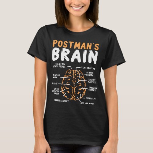 Postman Brain Delivery Mail Postal Worker T_Shirt
