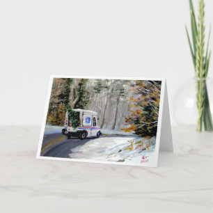 Postman Christmas Truck Card