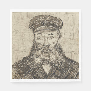 Postman Joseph Roulin (Sepia Sketch) (by van Gogh) Napkins