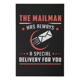 Postman Mailman Day Post Mail Delivery Gift Idea Faux Canvas Print