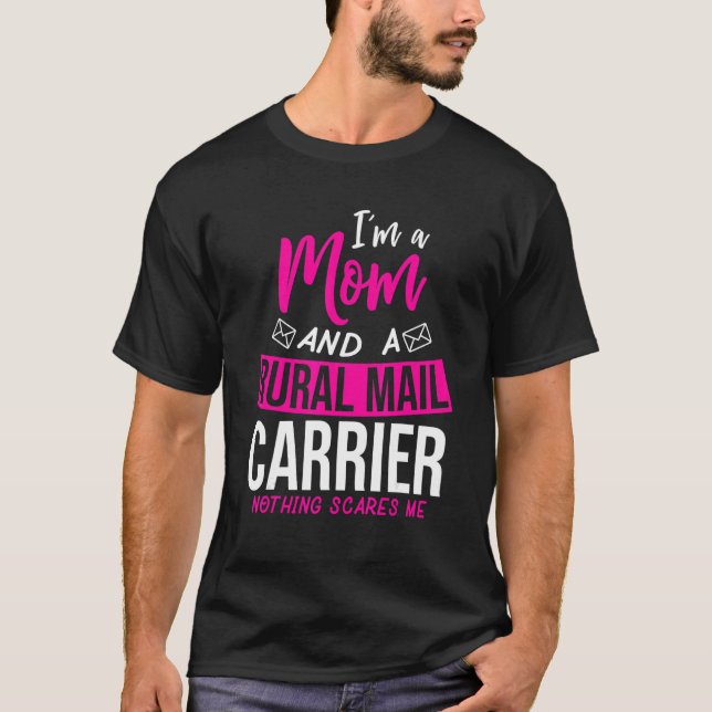 Postman Mom Postal Worker Wife  Mail Carrier Mothe T-Shirt (Front)