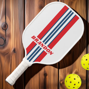 Postman Nostalgic Rally Stripes with Name Pickleball Paddle