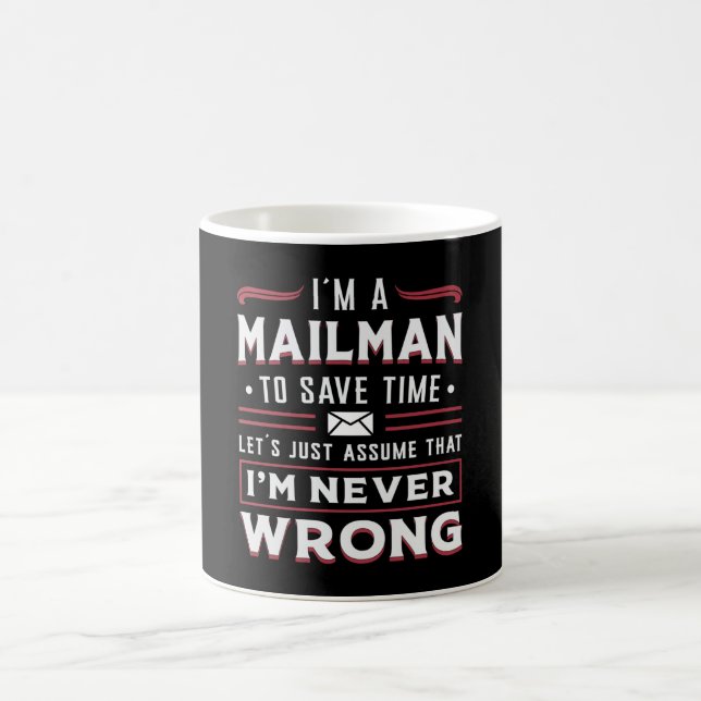 Postman Post Mail Mailman Day Delivery Gift Idea Coffee Mug (Center)
