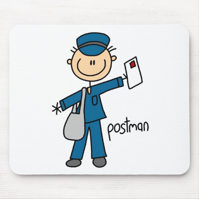 Postman Stick Figure Mousepad (Front)