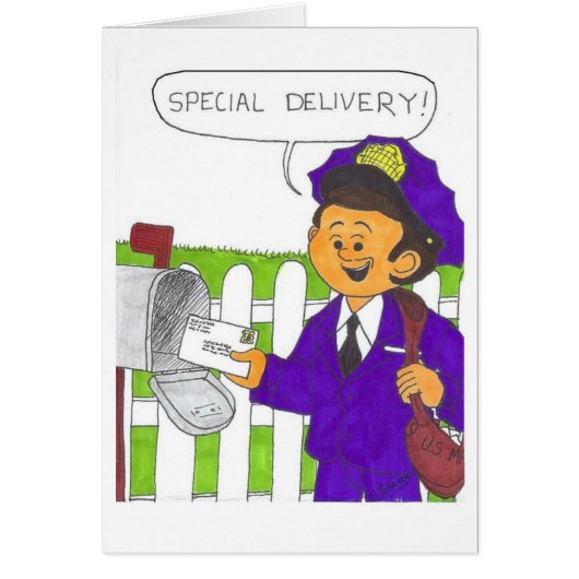 Postman with a letter cards (Front)
