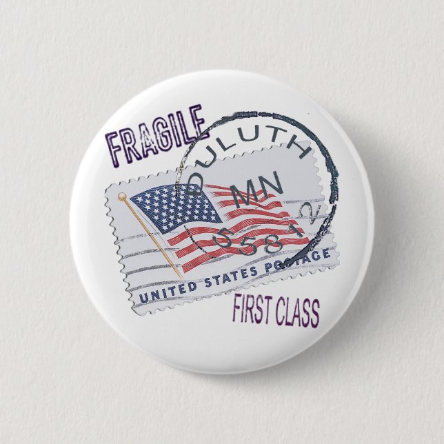 Postmark Duluth 55812 Pinback Button (Front)