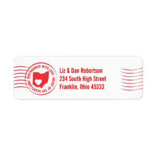 Postmark OHIO Heart of the Heartland Address Label