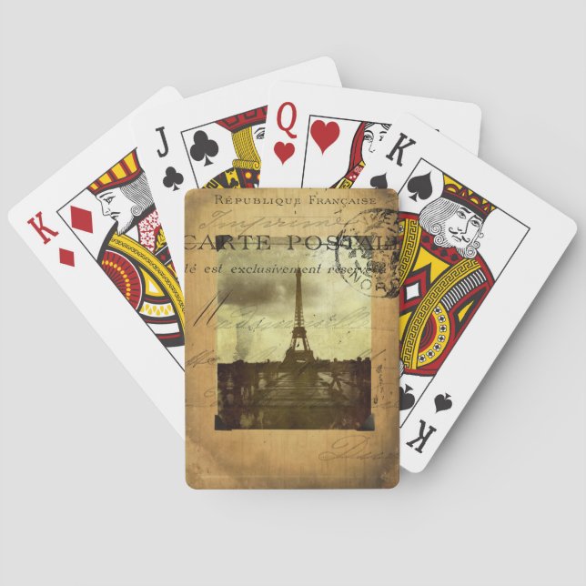 Postmarked Paris Playing Cards (Back)