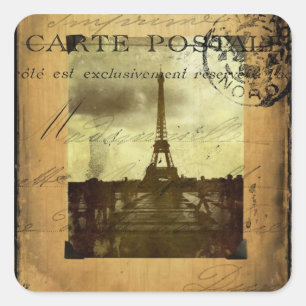Postmarked Paris Square Sticker