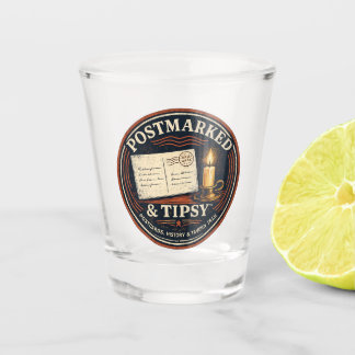 Postmarked & Tipsy Shot Glass