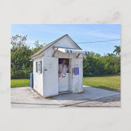 Postmaster Ochopee Florida Smallest Post Office Postcard