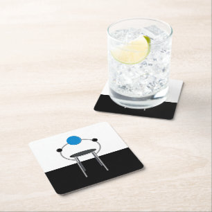 Postmodern Chair Square Paper Coaster