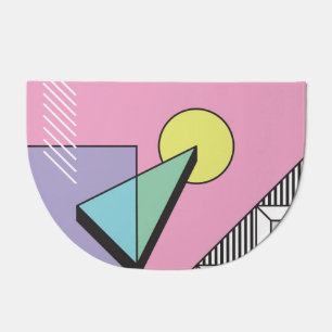Postmodern Geometric: Abstract Composition Doormat